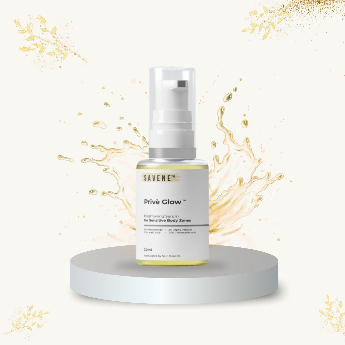 Privè Glow Intimate, Underarms, Elbows &amp; Neck Whitening Serum